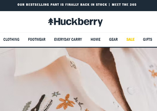 huckberry anasayfası