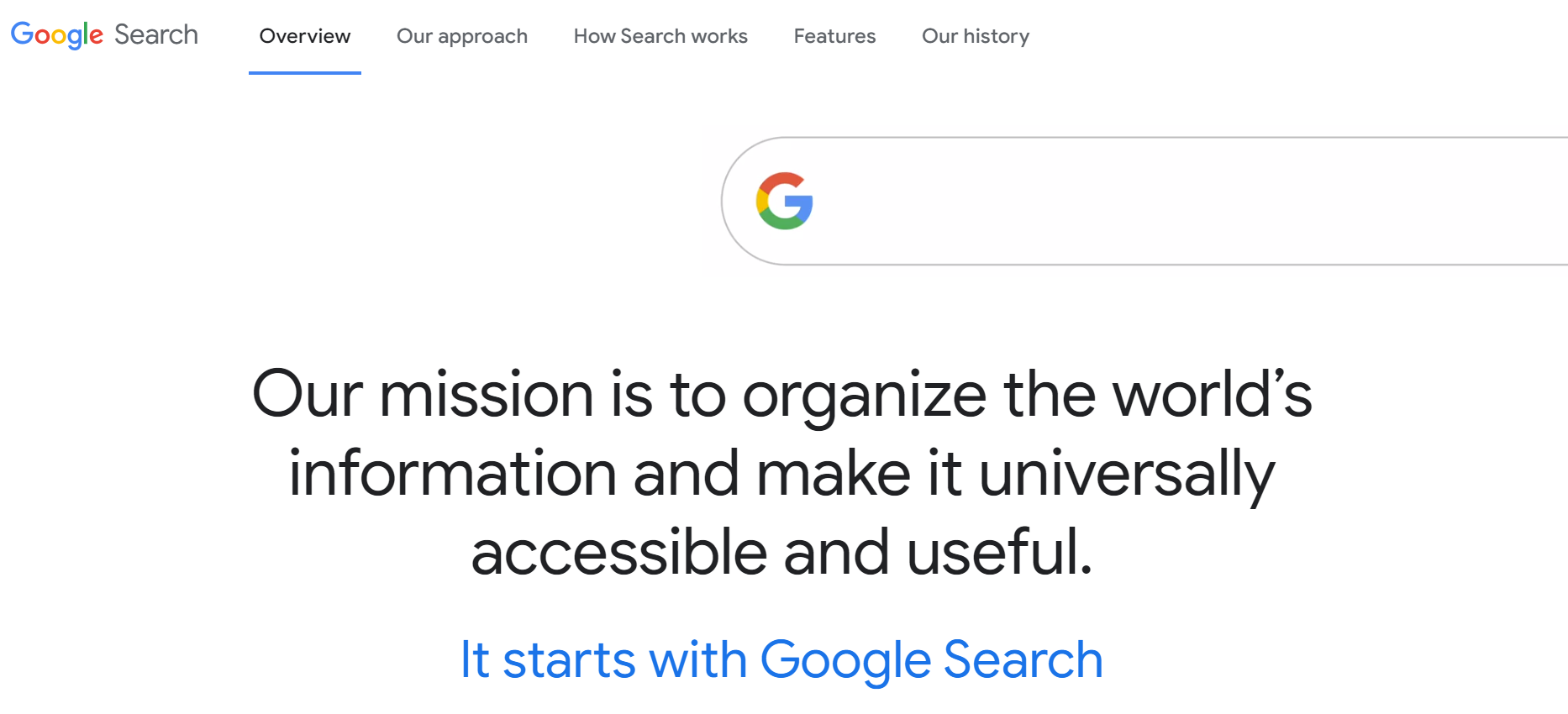 google misyon beyanı